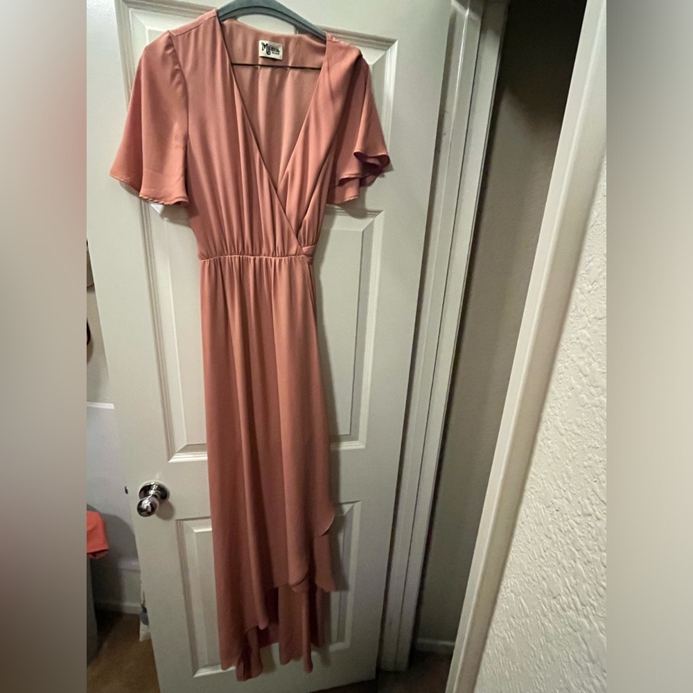 Light pink wrap dress